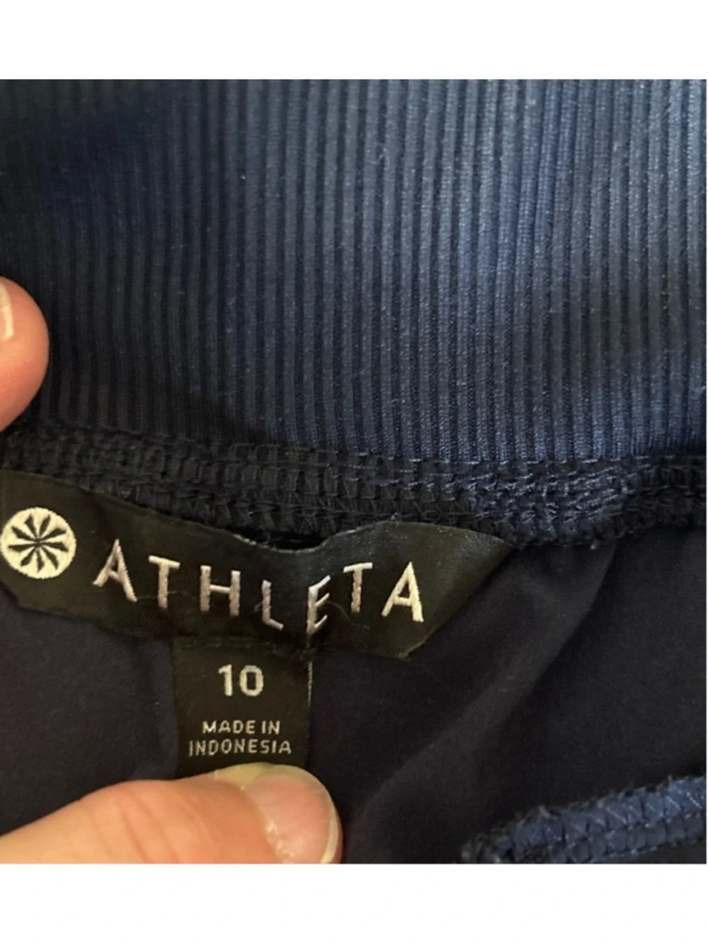 Athleta Navy Ankle-Length Straight-Leg Pants